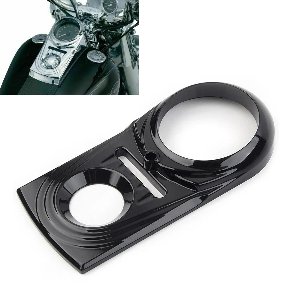1x Dash Panel Insert Cover Cap Black for Harley Softail FLSTC Street Glide
