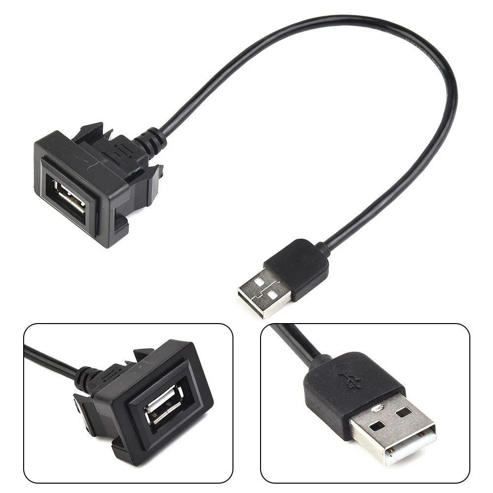 USB Extension Cable Part for Port Socket YJ-02 25cm Adapter Center Console