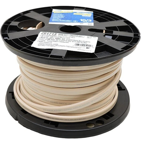 Smart Boat Wire 201713 - Tinned Copper 10/3 Gauge 100 Foot 600V