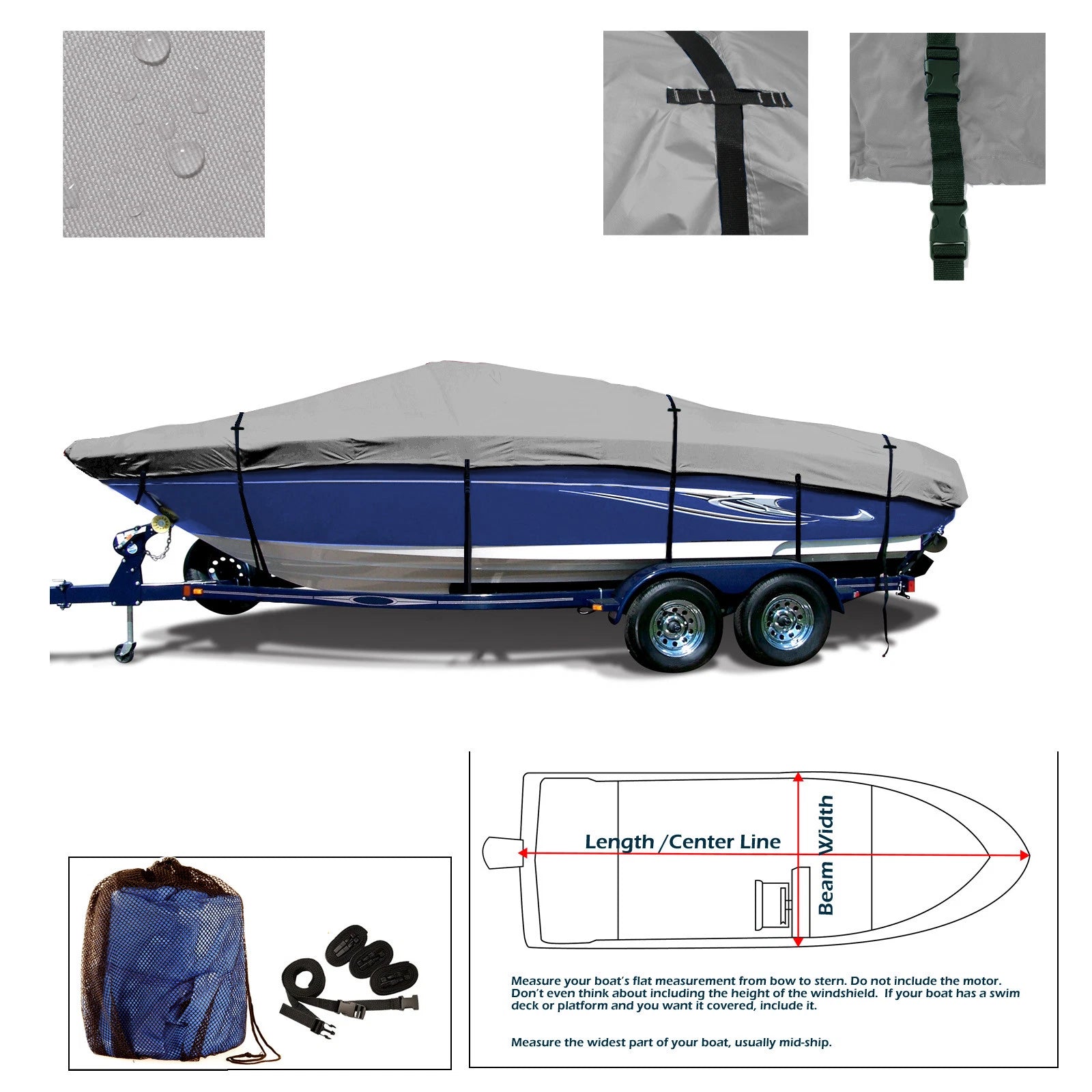 Bayliner Rendezvous 1992 Trailerable Storage Deck Boat Cover Heavy Duty Dry-Tech
