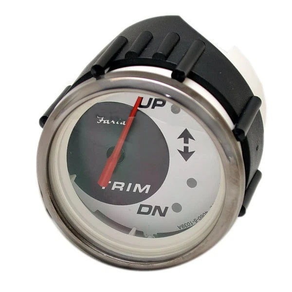 Faria Boat Trim Gauge GP7585B - Pewter White 2 Inch