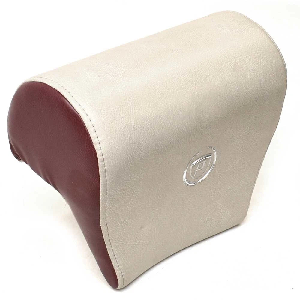 Premier Pontoon Boat Captains Seat Headrest - Beige Burgundy