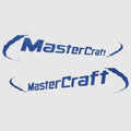 MasterCraft Boat Hull Decals 750702 - Med Blue Logo Stickers (set of 2)