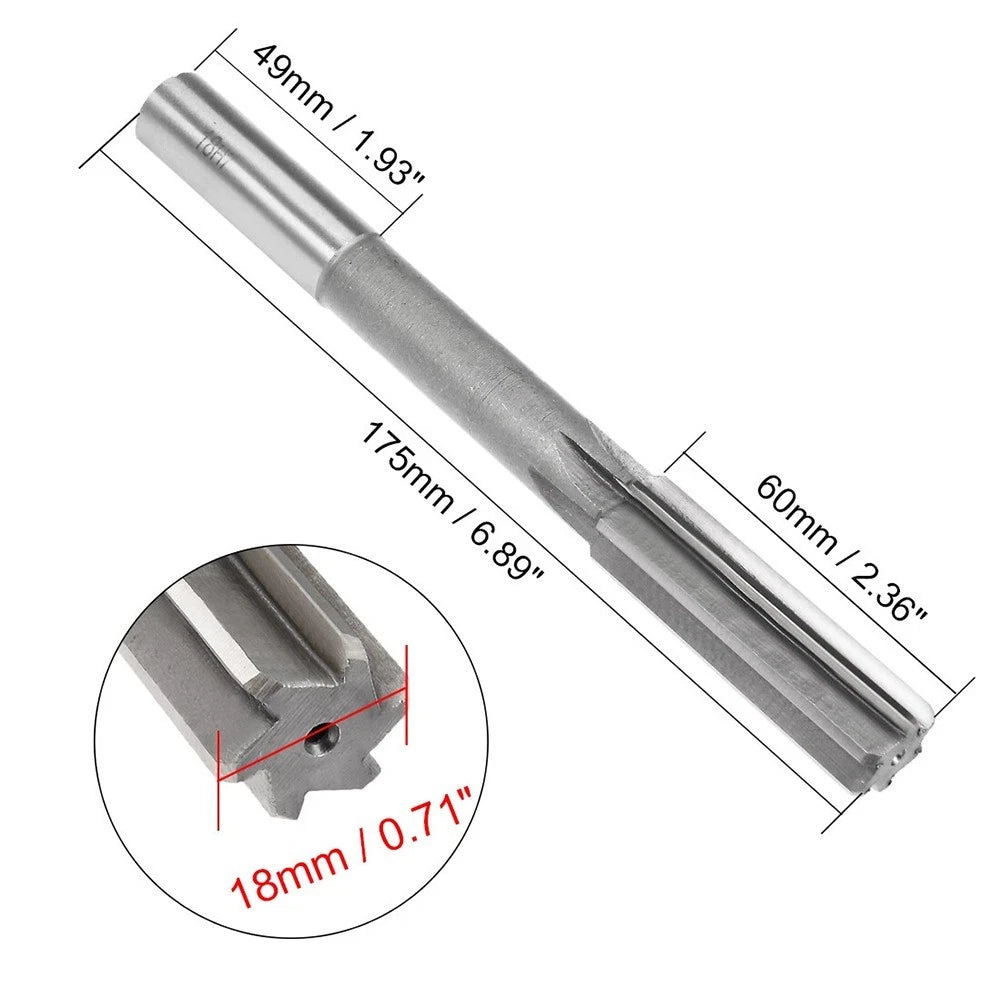 18mm HSS Collet Reamer with 6 Flutes for Milling and Drilling H7