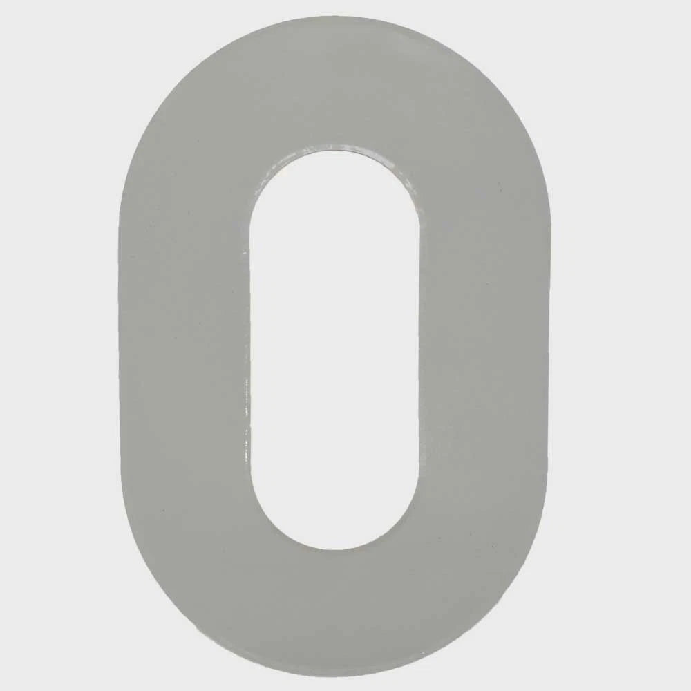 Tracker Marine Boat Number Zero Decal 334215 - 2 3/4 X 4 1/4 Inch Gray Sticker