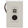 Magnadyne Boat Wall Mount USB Charger WCP-12V-B - 12V Ports
