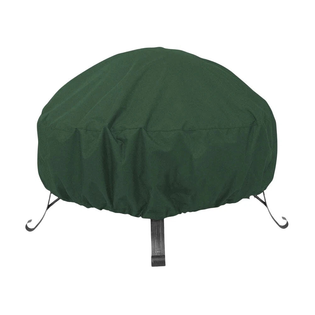 Waterproof Wind Resistant Fire Cover 210D Heavy Duty Round Outdoor Use