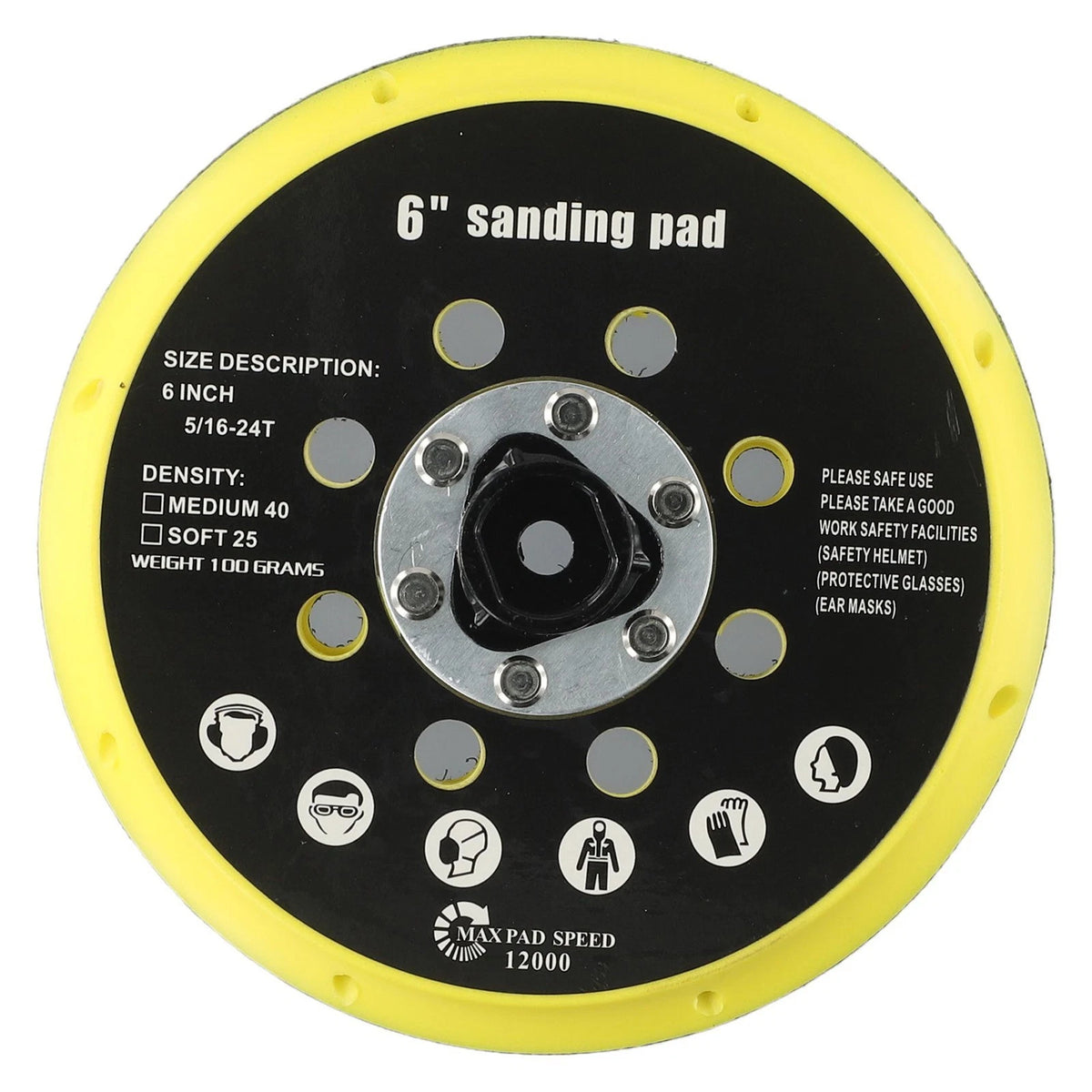 Sander Pad Sander Backing Pad Sanding Disc 150mm 17 Holes 6 Inch