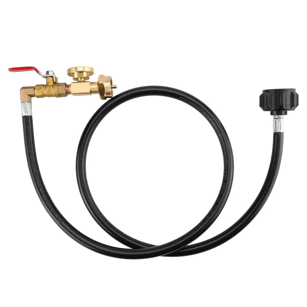 Propane Tank Refill Hose 3FT Adapter Gauge 1LB 20LB Outdoor Camping Accessory