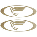 Tracker Boat Graphic Decal Stickers - 12 Inch Gold Emblems (pair)
