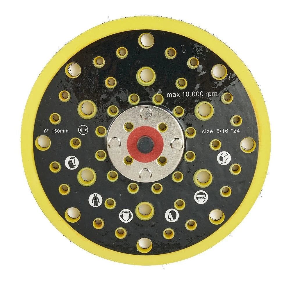 6inch 52-Holes Sander Backing Pad Hook&Loop Dust Sanding Disc for