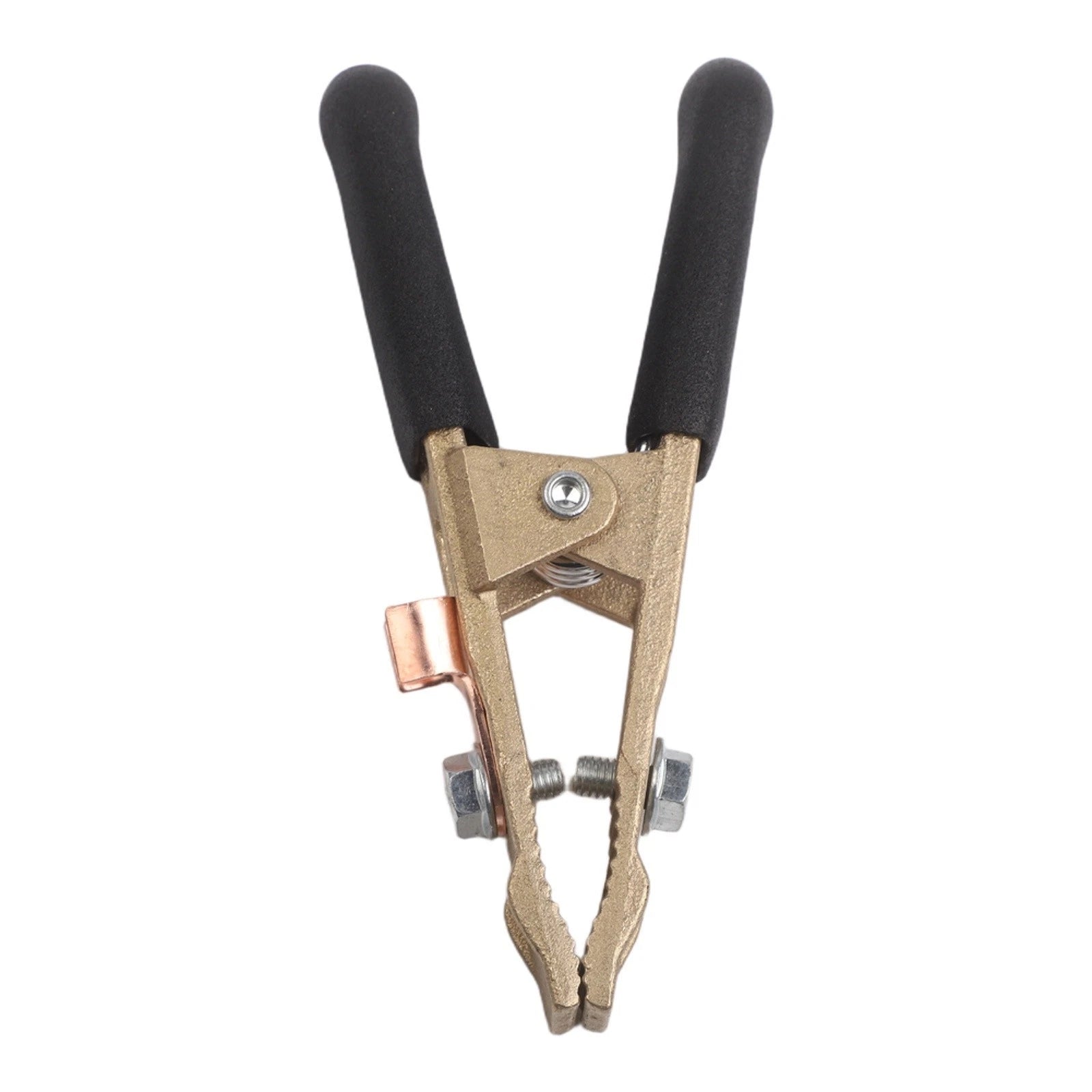 260A Brass Grounding Clamp Earth Cable Welding Pliers with 40mm Wire Opening