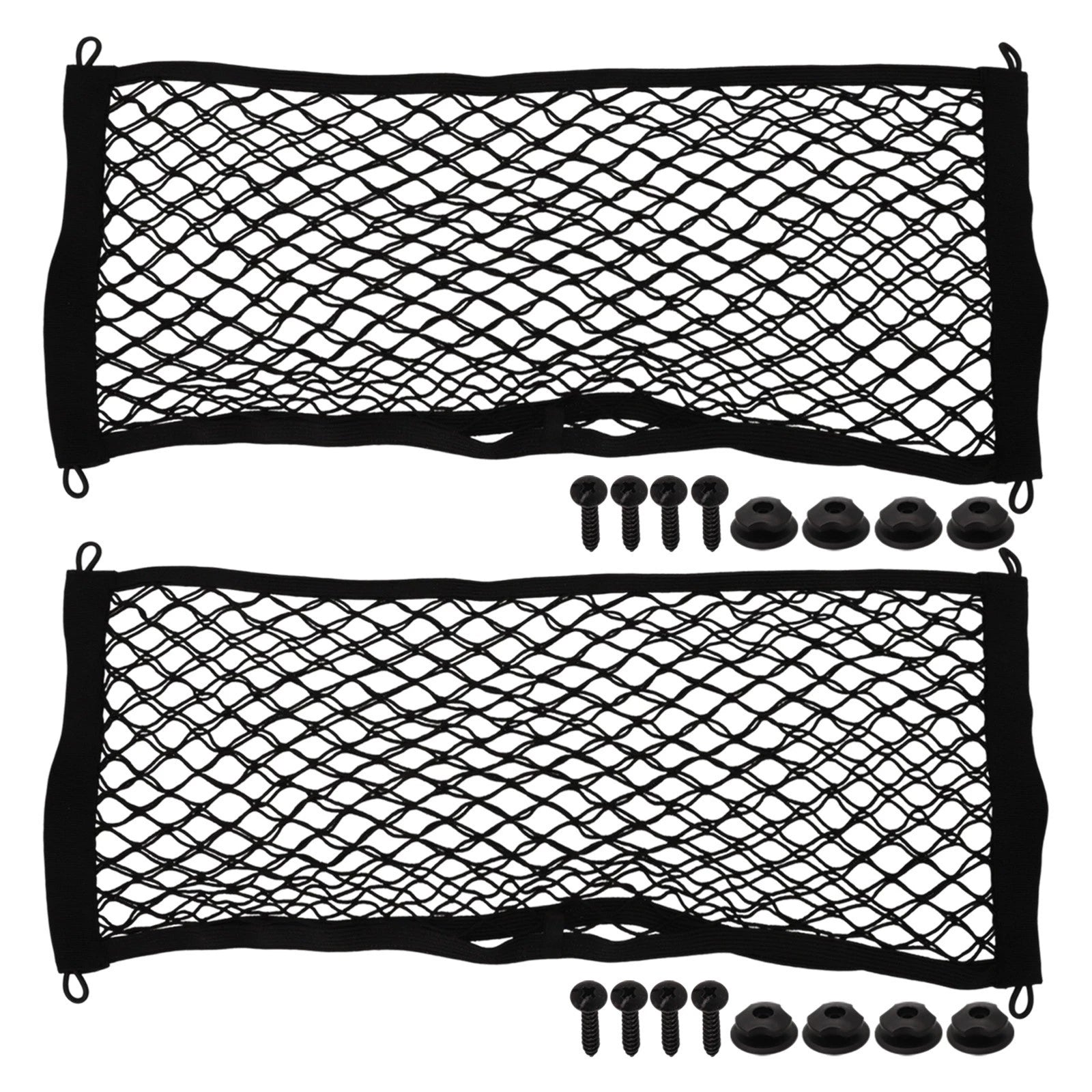 Oversized RV Car Storage Boat Cargo Pocket Organizer Frame Mesh Bag with Screws