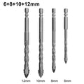 Eccentric Triangle Drill Bit Set 4pcs for Effortless Drilling in Glass Tiles