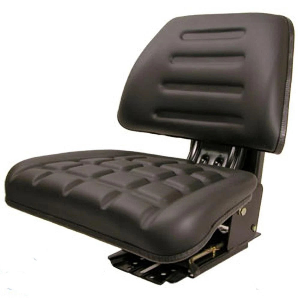 T116BL Black Seat with Trapezoid Backrest Fits John Deere Fits Case IH Fits Ho