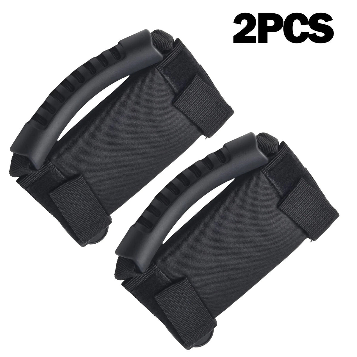 Heavy Duty Adjustable Black Roll Cage Bar Handle Grab for ATV UTV 2Pcs