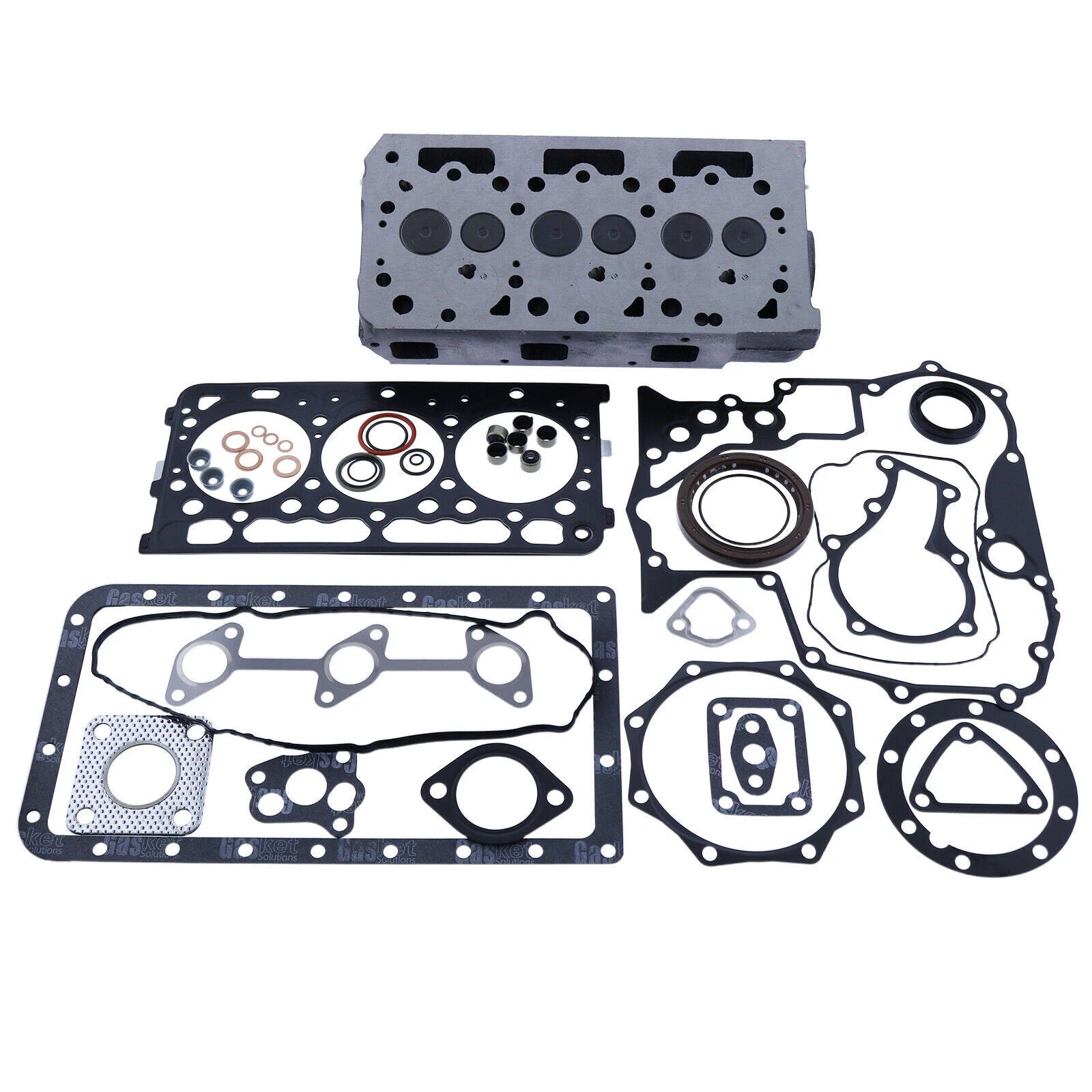 D902 Complete Cylinder Head with Valves +full Gasket Kit for Kubota RTV900