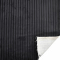 Boat Soft Ribbed Napped Fleece Fabric - Black 59 Inch (YD)
