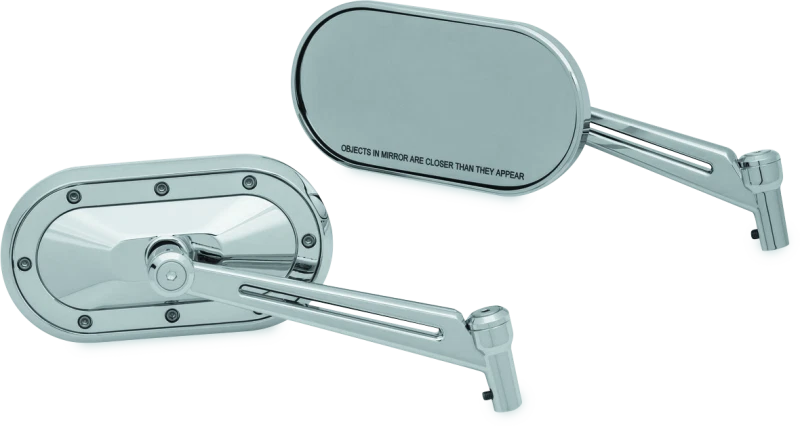 Kuryakyn Heavy Industry Chrome Mirrors for Harley Davidson 2010-2023