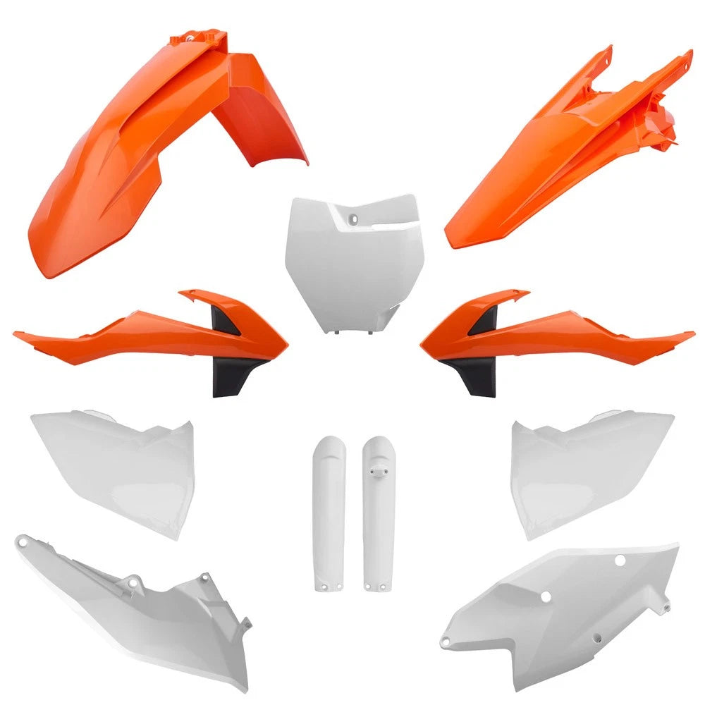 POLISPORT PLASTIC KIT + FORK GUARDS KTM SX250 2017-2018, OEM 18