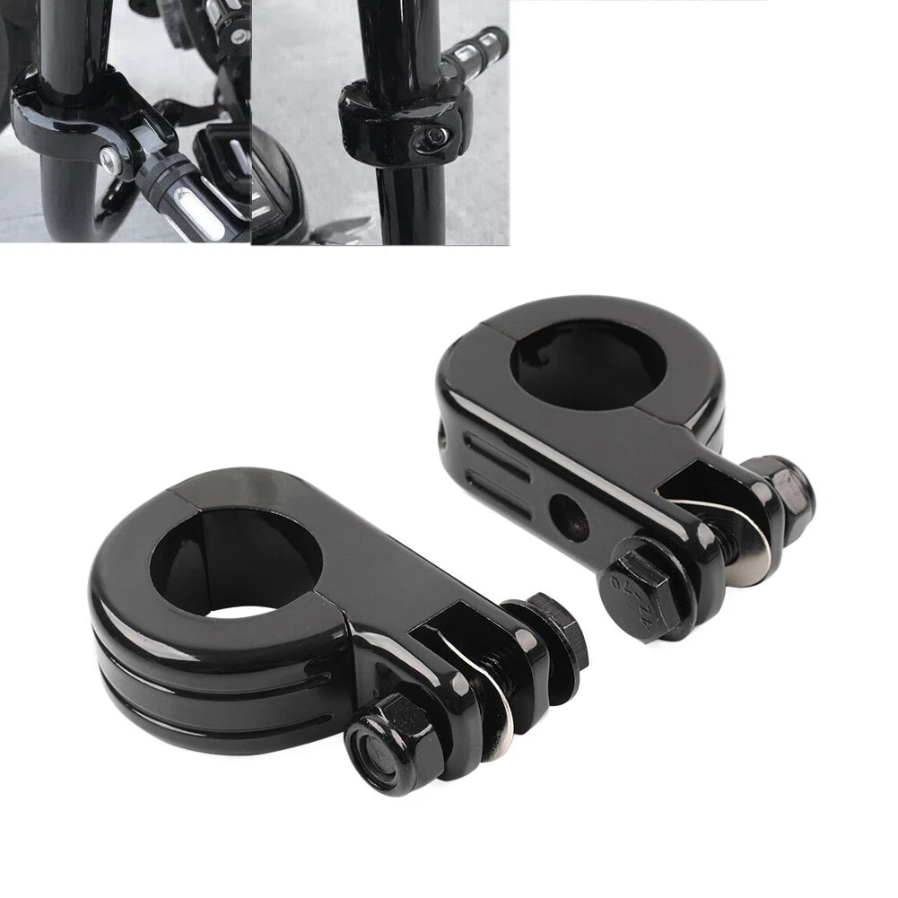 US Foot Peg Mount Clamp Bracket for Harley 1 1/4" Highway Engine Crash Bar