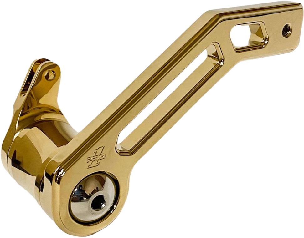 PRO ONE T Rex Shorty Brake Arm Gold for Harley Davidson FLH 2008-2013
