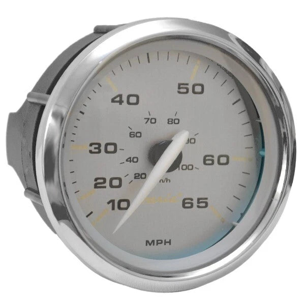 Faria Boat Speedometer Gauge SE9599A - Kronos Silver 3 1/4 Inch 65 MPH