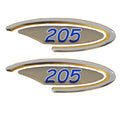 Four Winns Boat Raised Decals 055-2721 - 205 Model Stickers (pair)