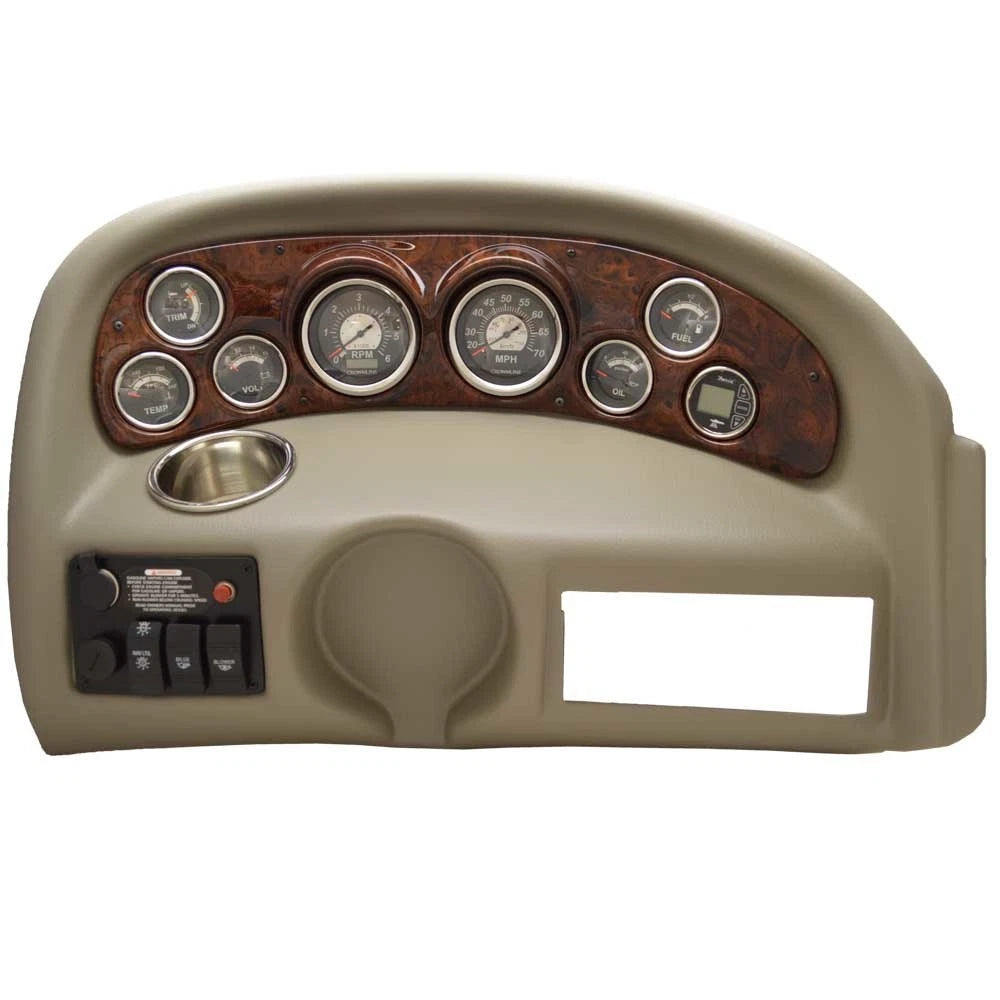 Crownline 180 Bowrider Boat Dash Panel D-331-121E - Mercury Taupe