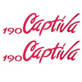 Rinker Boat Brand Decal - 190 Captiva Pink Stickers (pair)