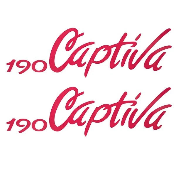 Rinker Boat Brand Decal - 190 Captiva Pink Stickers (pair)