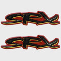 Sea Ray Boat Raised Model Decals 1719324 - SRX Red Stickers (pair)