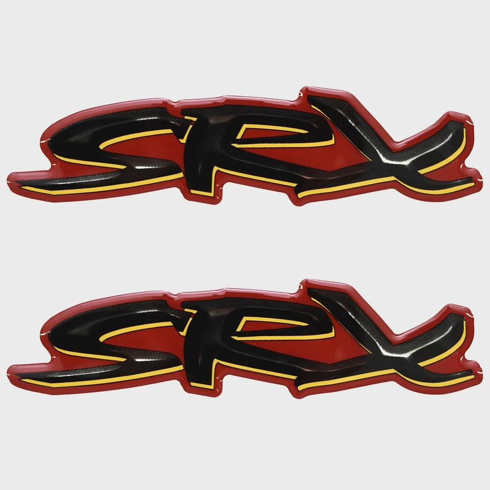 Sea Ray Boat Raised Model Decals 1719324 - SRX Red Stickers (pair)