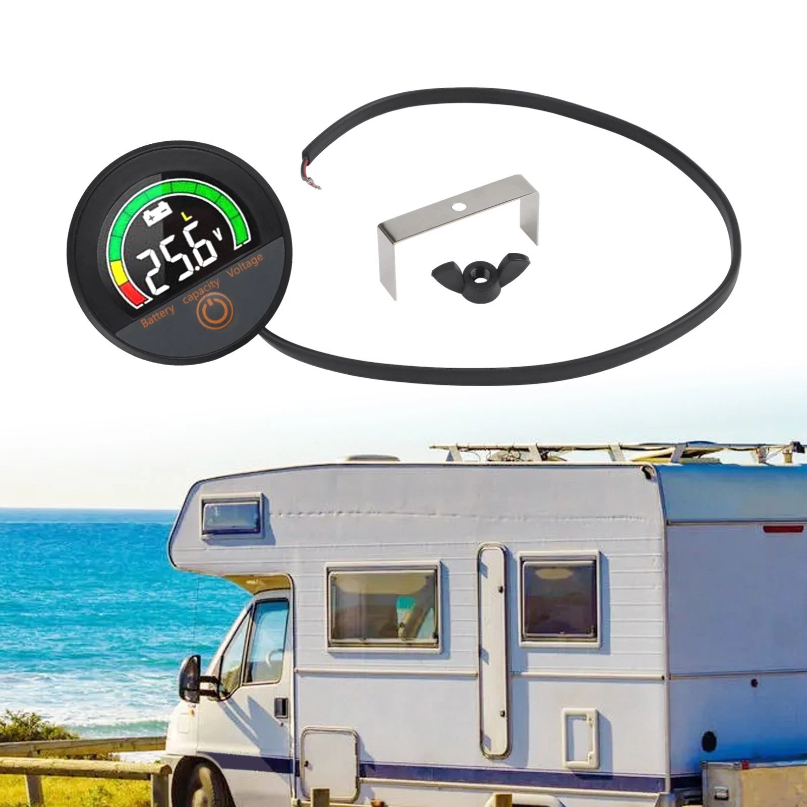 Digital Battery Capacity Meter for Cars Motorcycles and for Golf Carts
