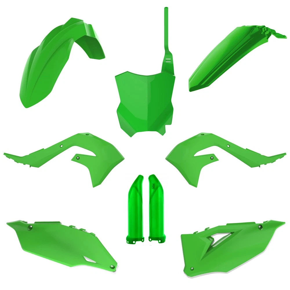 POLISPORT PLASTIC KIT + FORK GUARDS KAWASAKI KX250F 21-24, KX450F 19-23, OEM 20
