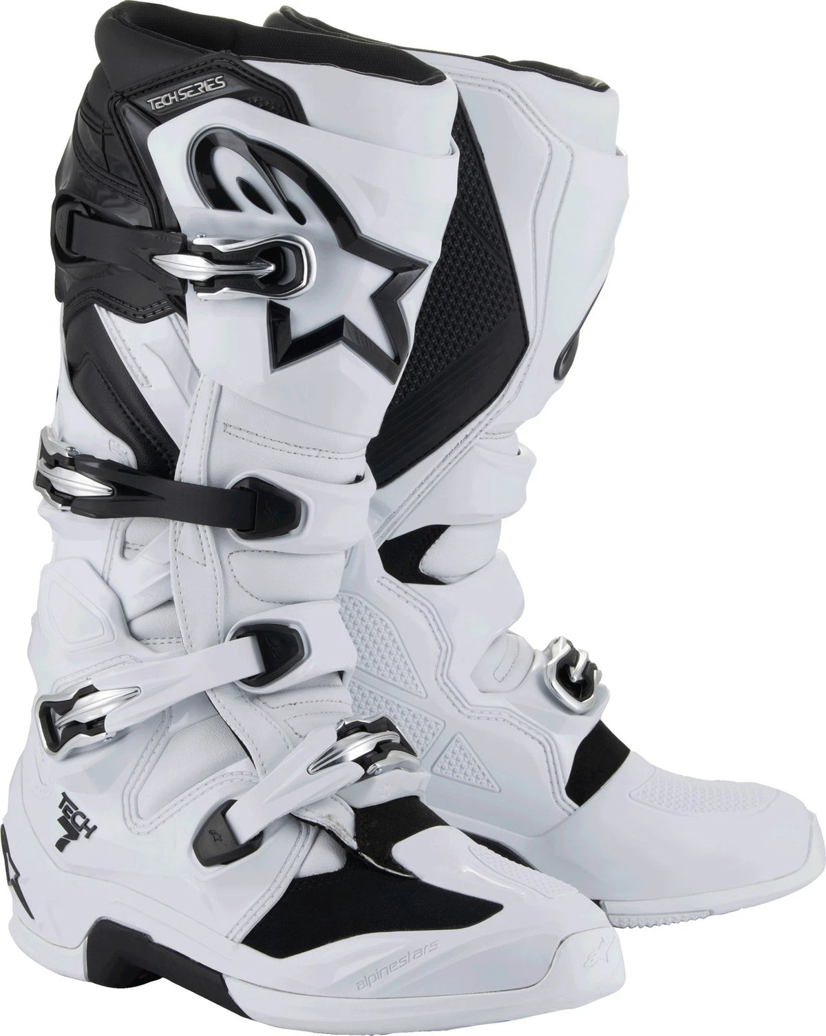 Alpinestars Tech 7 Off-Road Boots White/Black US 13 - Durable Motorcycle