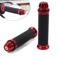 2pcs Motorcycle 7/8" Handle Bar Hand Grip for Yamaha for Honda for Suzuki Red