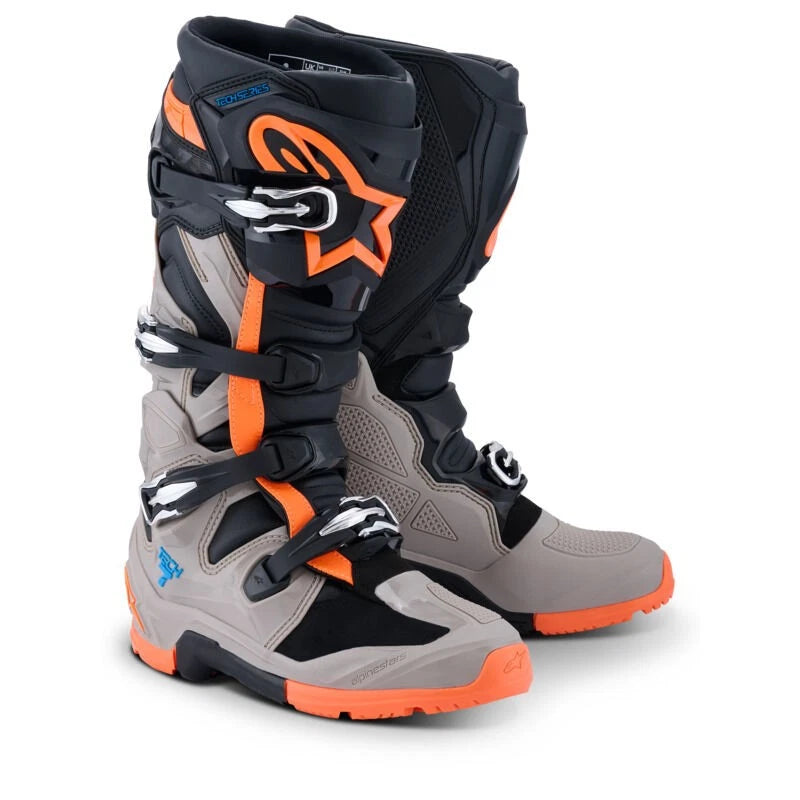Alpinestars Boots TECH 7 Enduro Black Warm-Grey Fluro Orange