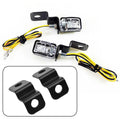 2x Black Motorcycle Turn Signal Indicator Lights Bracket Water & Vibration Proof