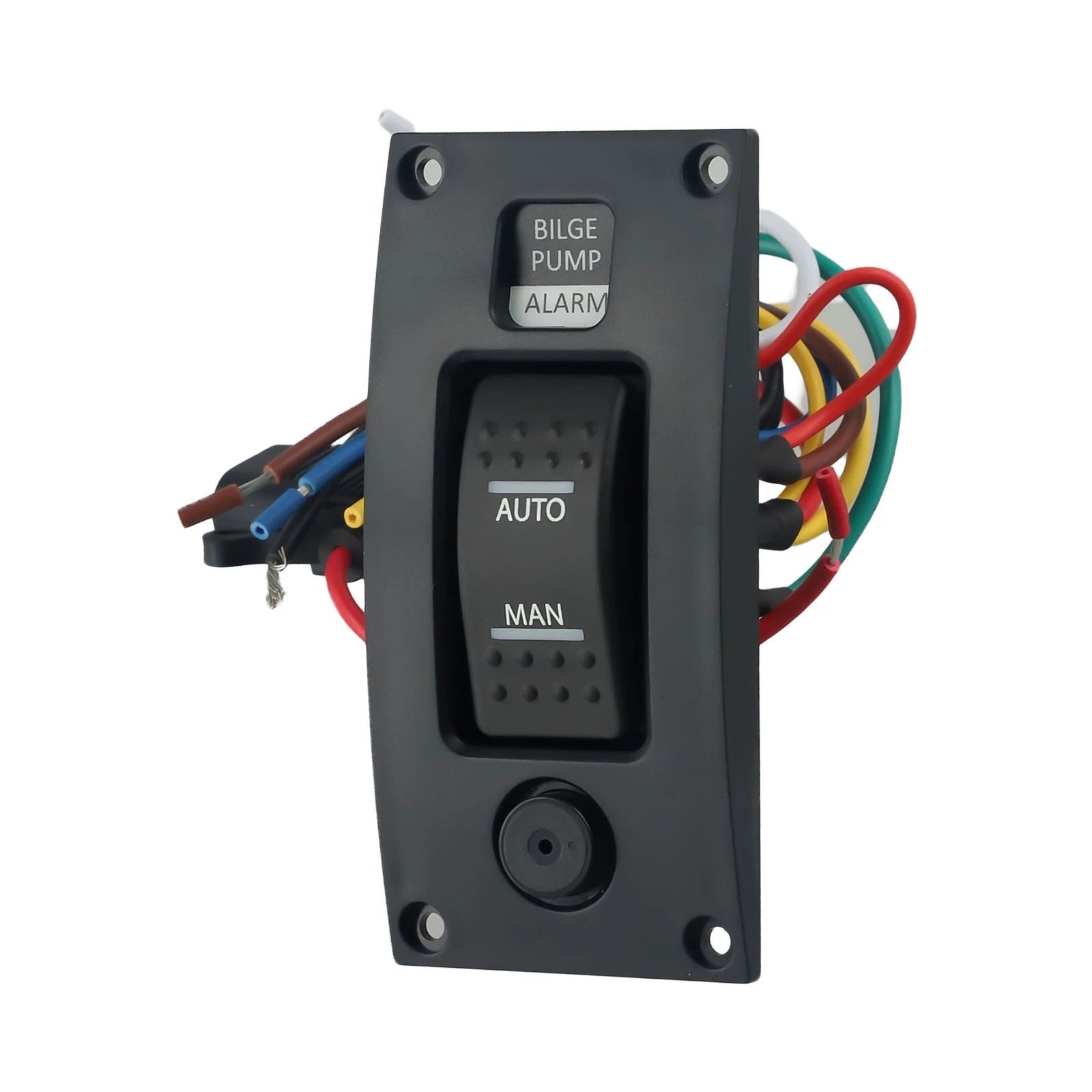 Switch Panel Bilge Curved Shaped Plastic IP66 ON-OFF-ON Waterproof 20 a Fuse