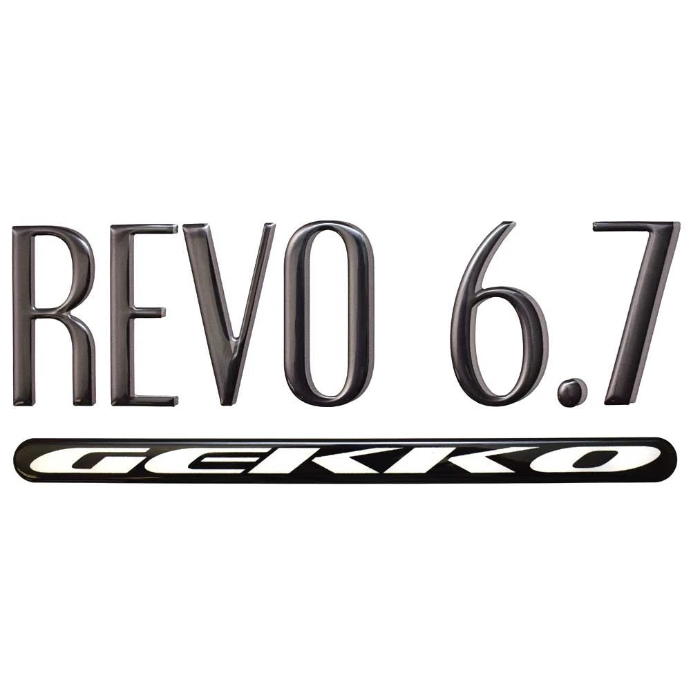 Gekko Boat Raised Model Decal - Revo 6.7 Emblem Gray Sticker