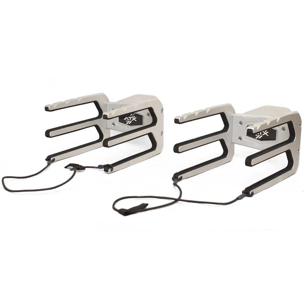 ATX Boat Swiveling Bungee Board Racks M3160 - PTM Silver (pair)