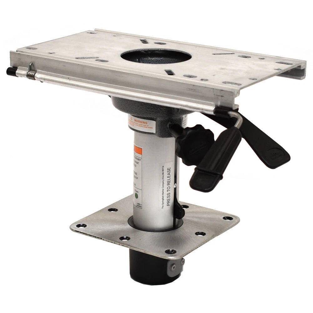 Springfield Boat Seat Pedestal - 8 1/2 Inch Below Deck Slide/Swivel