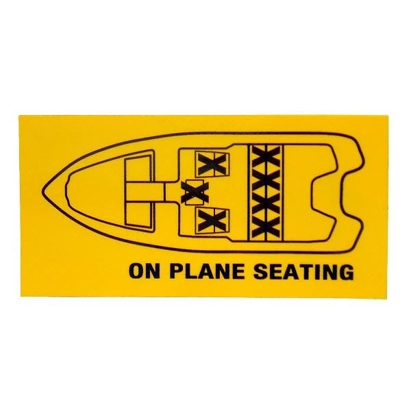 Ranger Boat Plane Seating Decal 1860640 - Yellow Black 5 X 2 1/2 Inch
