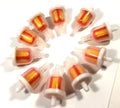 10 X UNIVERSAL MOTORCYCLE MINI SMALL ENGINE INLINE CARB FUEL GAS FILTER 1/4" 6MM