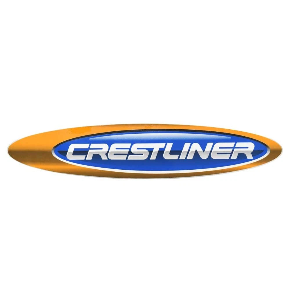 Crestliner Boat Decal 2007421 - Blue Yellow Emblem Sticker