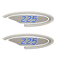 Four Winns Boat Raised Decals 055-3073 - 225 OEM Silver - Blue 2PC