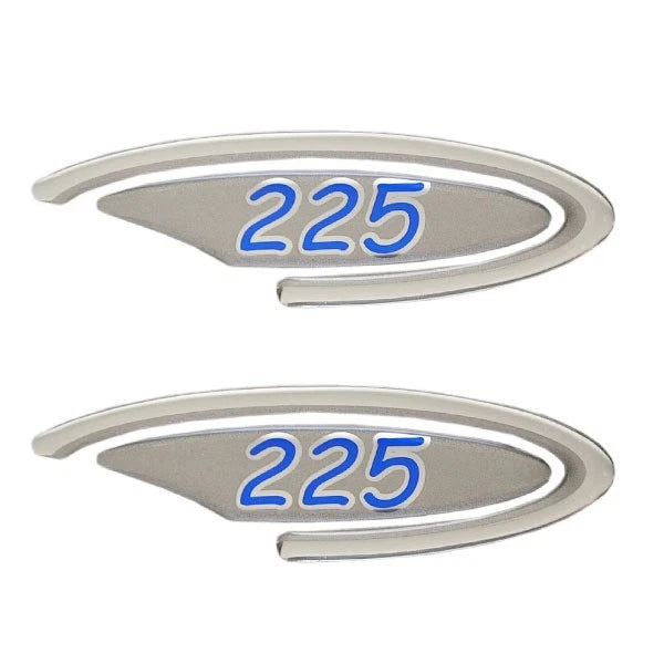 Four Winns Boat Raised Decals 055-3073 - 225 OEM Silver - Blue 2PC