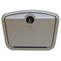 Boat Locking Glove Box Panel - Silver Hatch Door