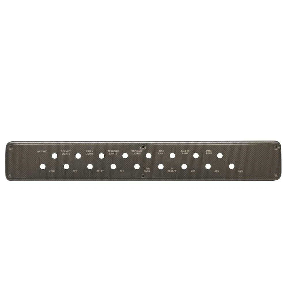 Rinker Boat Breaker Switch Panel 206649A - 230 Blank Silver Plastic